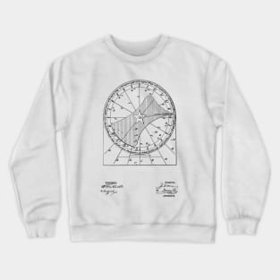 Star Time Chart Vintage Patent Drawing Crewneck Sweatshirt